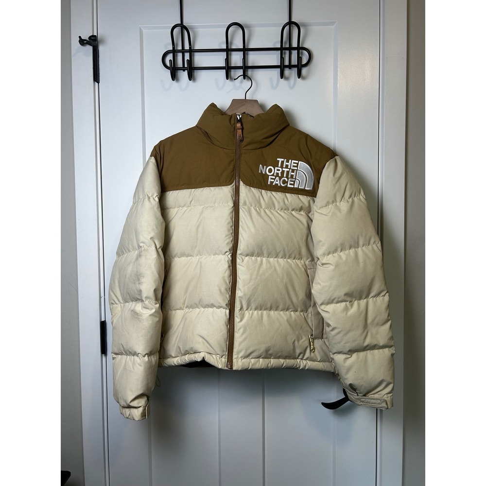 The North Face 1996 Retro Nuptse Jacket Womens L Gravel Brown NF0A82RO Puffer